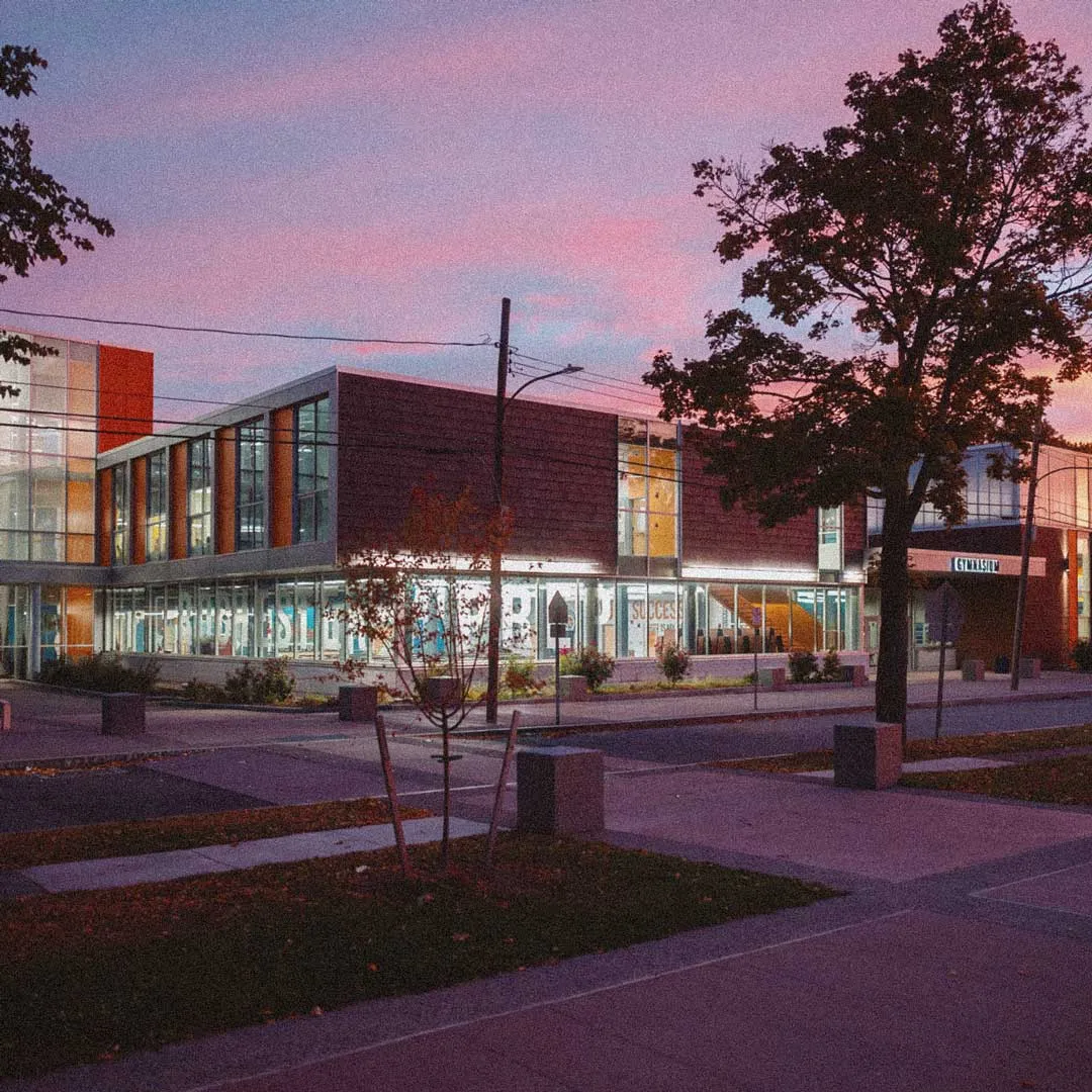 Rochester Prep Mark Street sunrise - architectural photography upstate NY